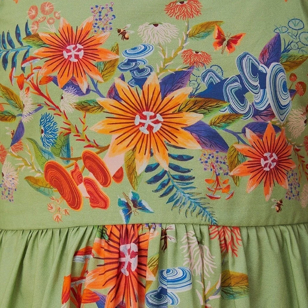 FARM Rio Green Floral Mini Dress - Picture 5 of 7